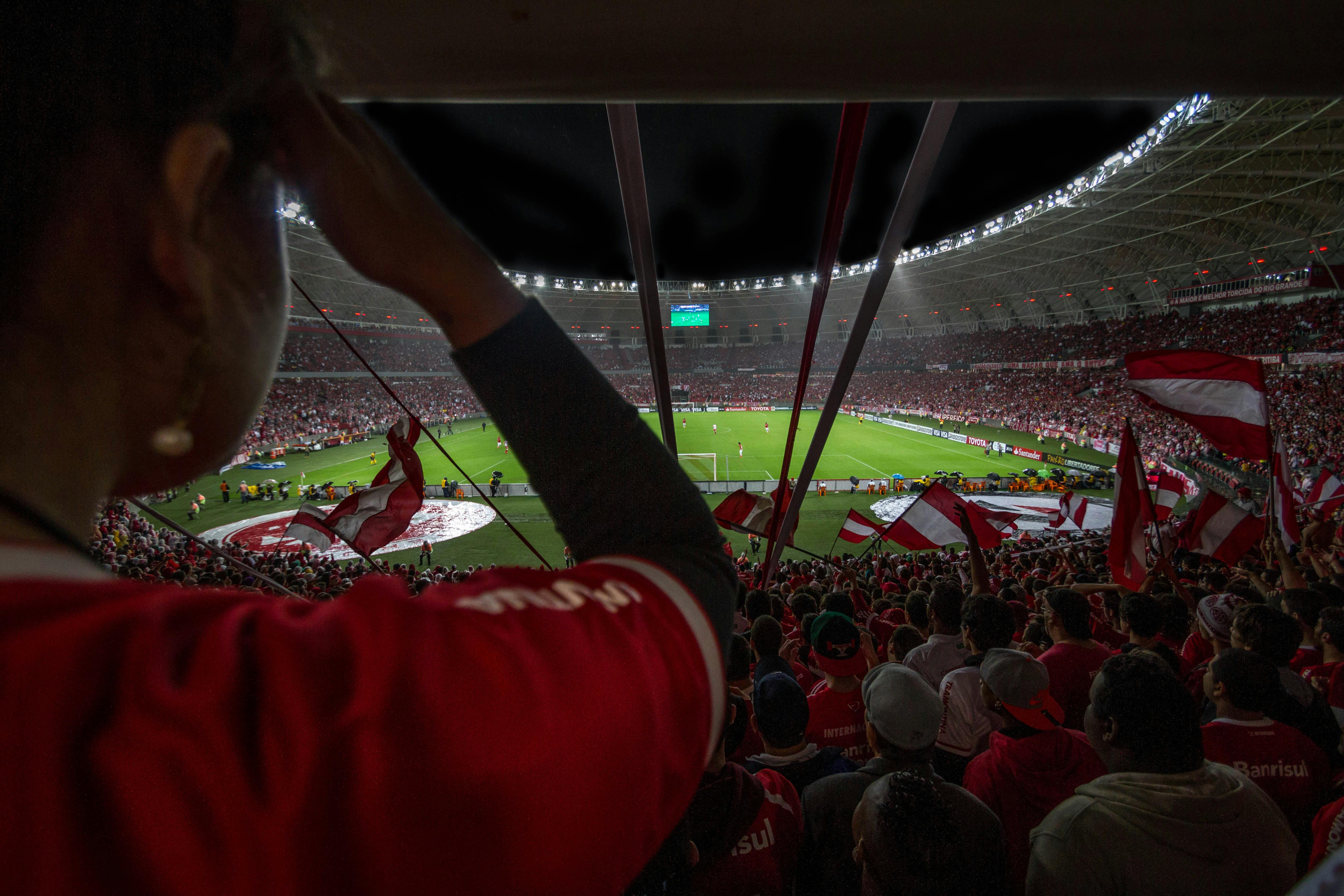 Football stadium packed with fans